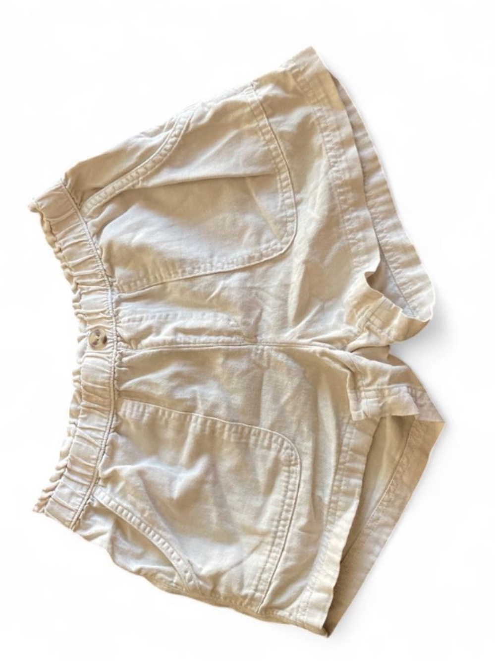 Cat & Jack Cream Elastic-Waist Girls' Casual Shorts